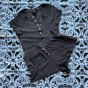 Out From Under shortie pajama set